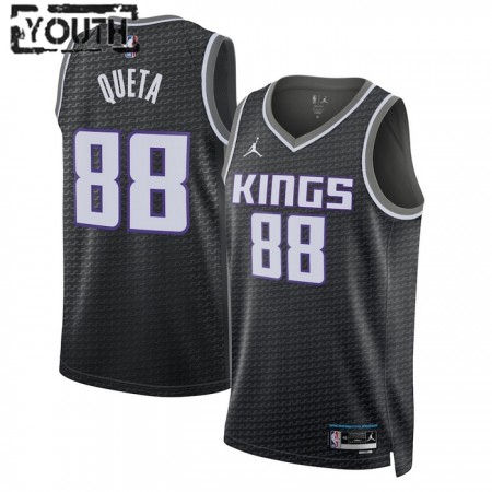 Sacramento Kings Neemias Queta 88 Jordan 2022-23 Statement Edition Musta Lasten Pelipaidat Swingman